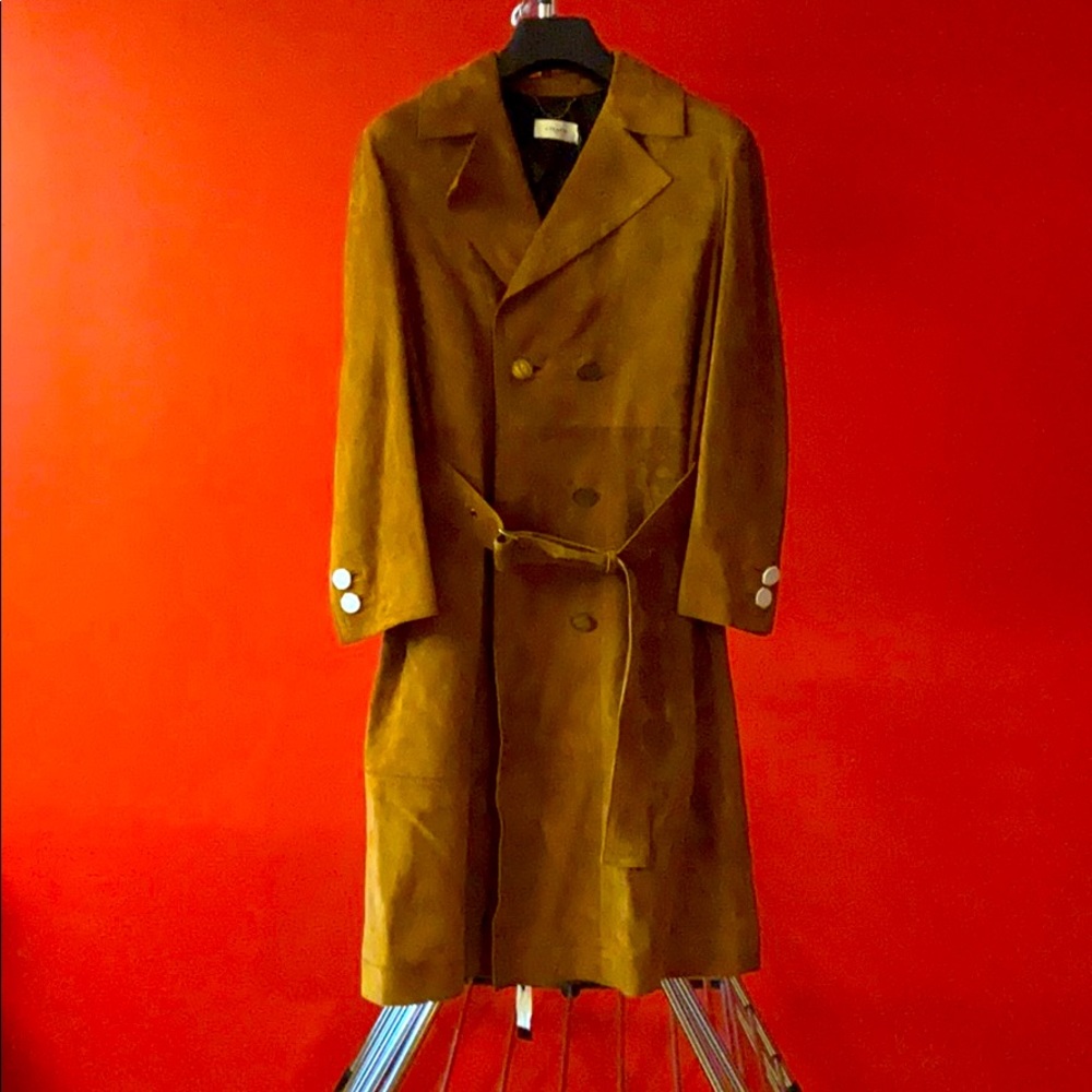 Suede trench coat (Coach)